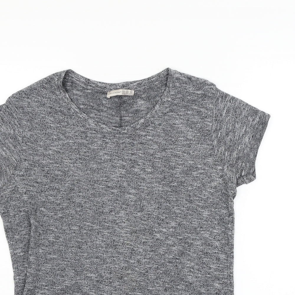 Womens UK Size 10 Atmosphere Grey Basic T-Shirt