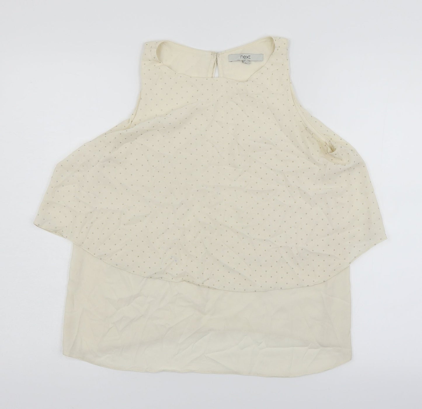 Womens UK Size 10 NEXT Ivory Basic Blouse