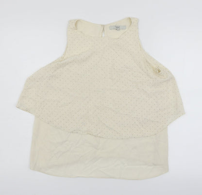Womens UK Size 10 NEXT Ivory Basic Blouse