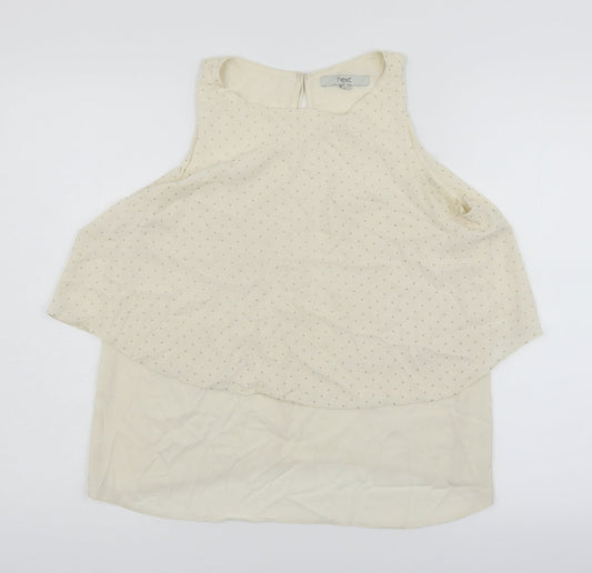 Womens UK Size 10 NEXT Ivory Basic Blouse