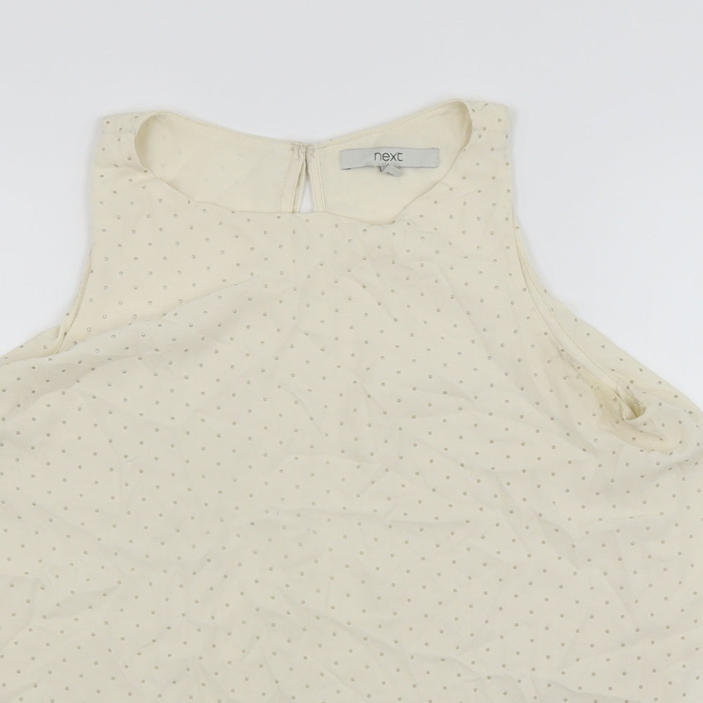 Womens UK Size 10 NEXT Ivory Basic Blouse