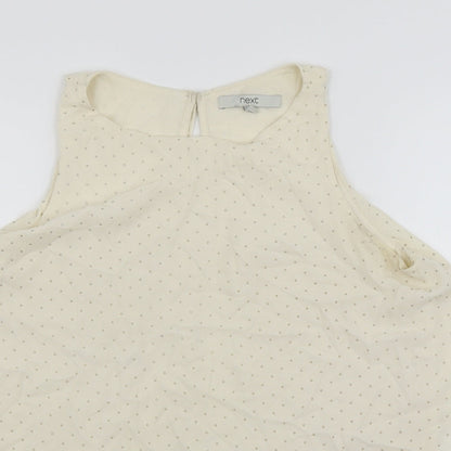 Womens UK Size 10 NEXT Ivory Basic Blouse