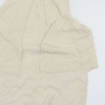 Womens UK Size 10 NEXT Ivory Basic Blouse