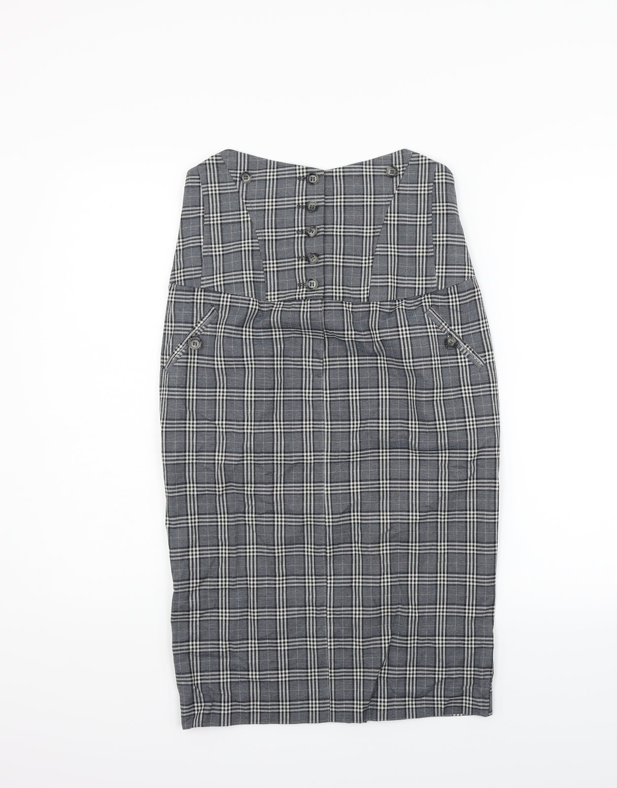 Topshop Womens Grey   Fit & Flare  Size 10