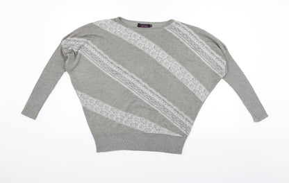 Cristina Womens Grey   Pullover Jumper Size L
