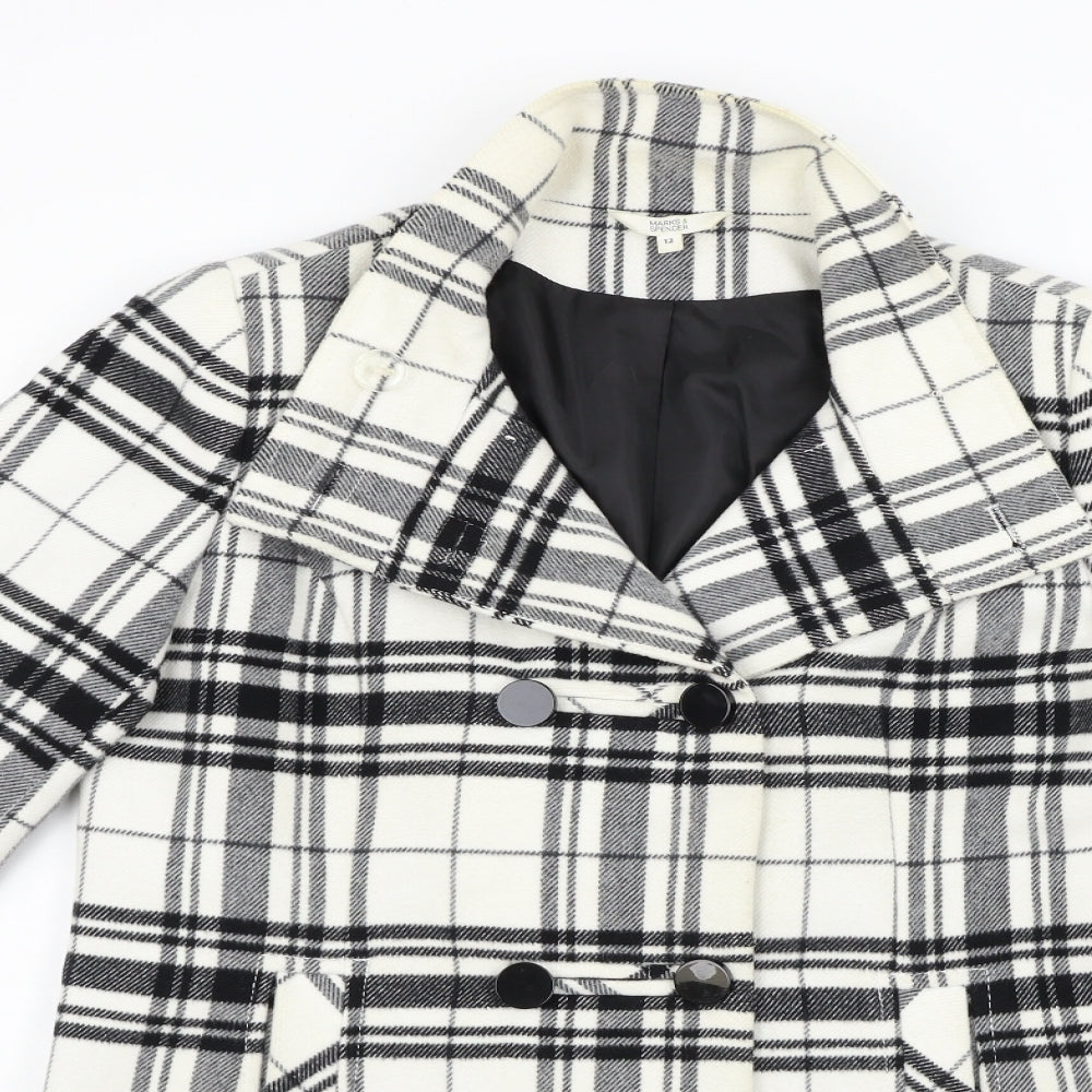 Womens UK Size 12 Marks and Spencer White Jacket