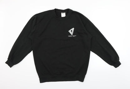 Uneek Mens Black   Pullover Jumper Size M