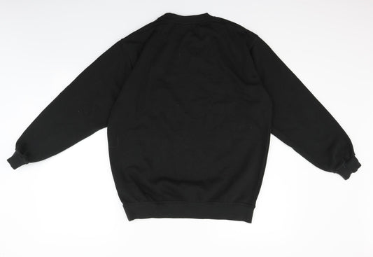 Uneek Mens Black   Pullover Jumper Size M
