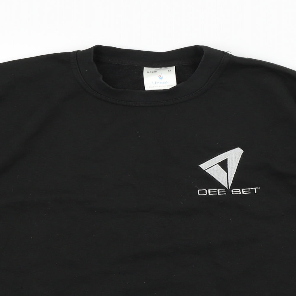 Uneek Mens Black   Pullover Jumper Size M