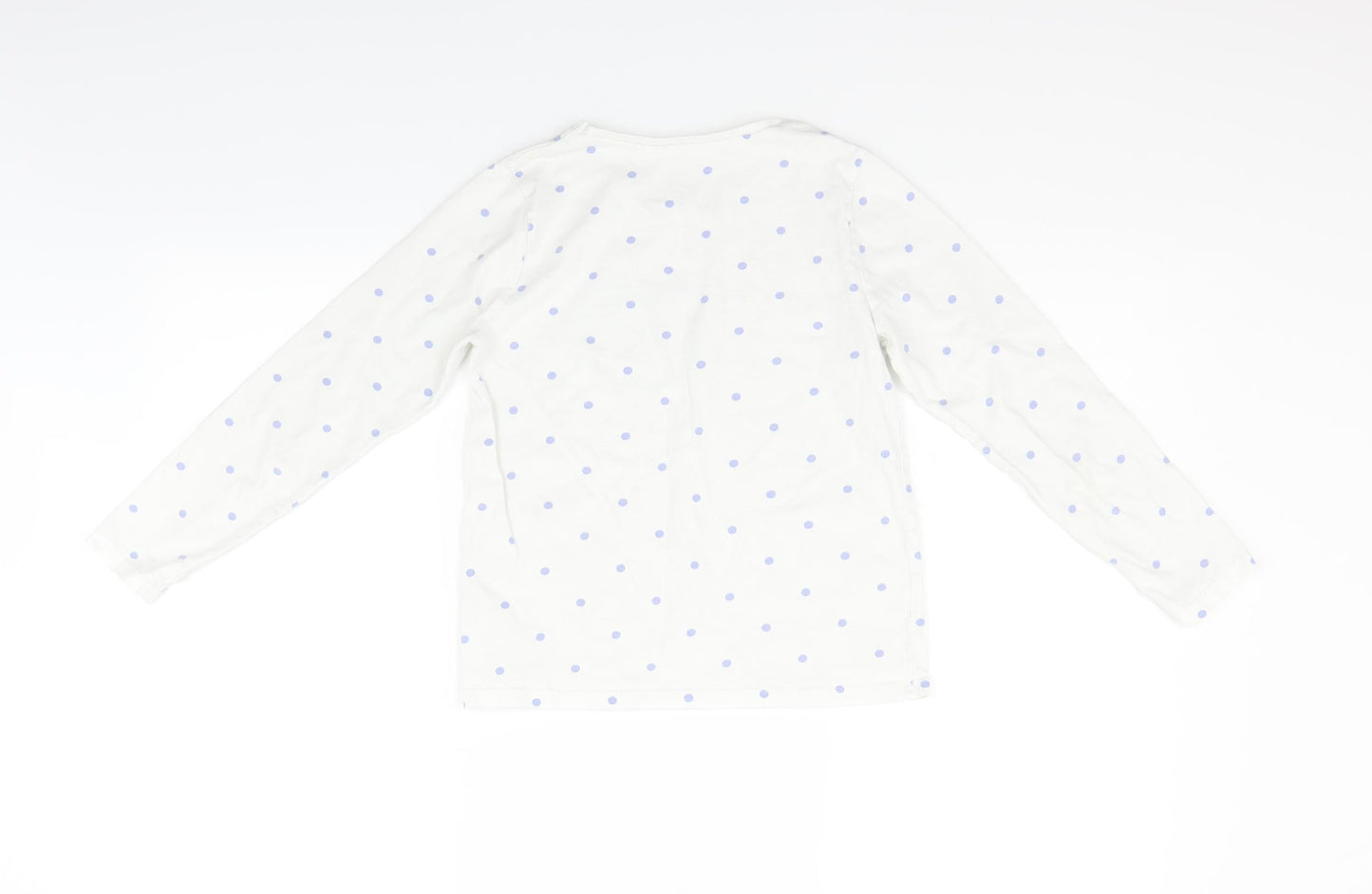 George Girls White Polka Dot  Basic T-Shirt Size 9-10 Years  - Sleep Club