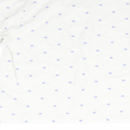 George Girls White Polka Dot  Basic T-Shirt Size 9-10 Years  - Sleep Club