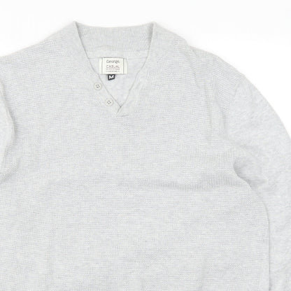 George Mens Grey   Pullover Jumper Size M