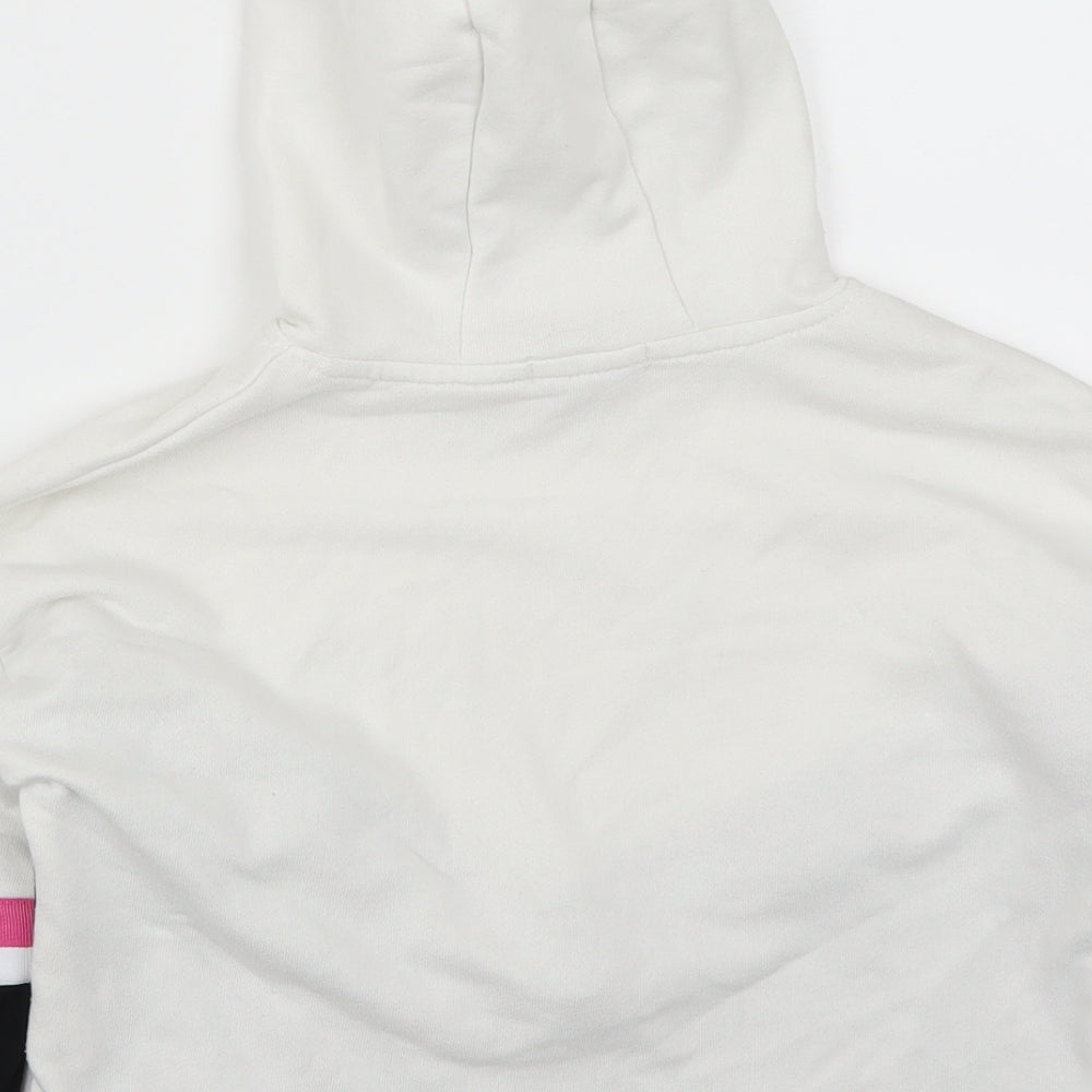 Primark Girls White Striped  Pullover Hoodie Size 8-9 Years  - California