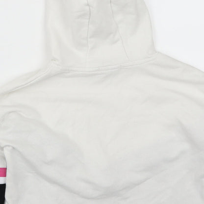 Primark Girls White Striped  Pullover Hoodie Size 8-9 Years  - California