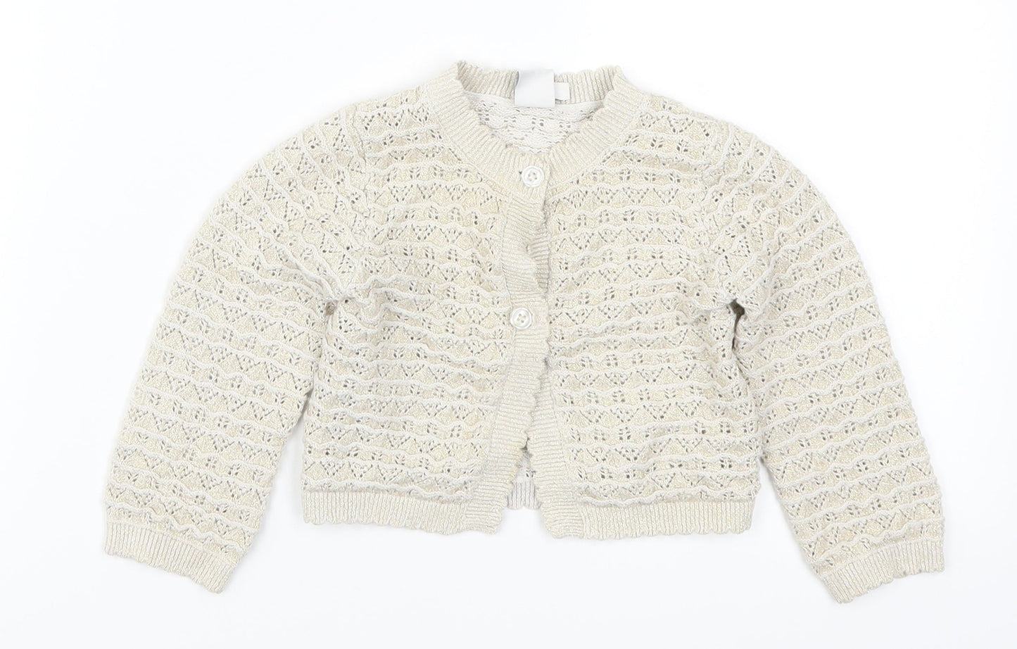 Mini Club Boys Beige   Cardigan Jumper Size 9-10 Years