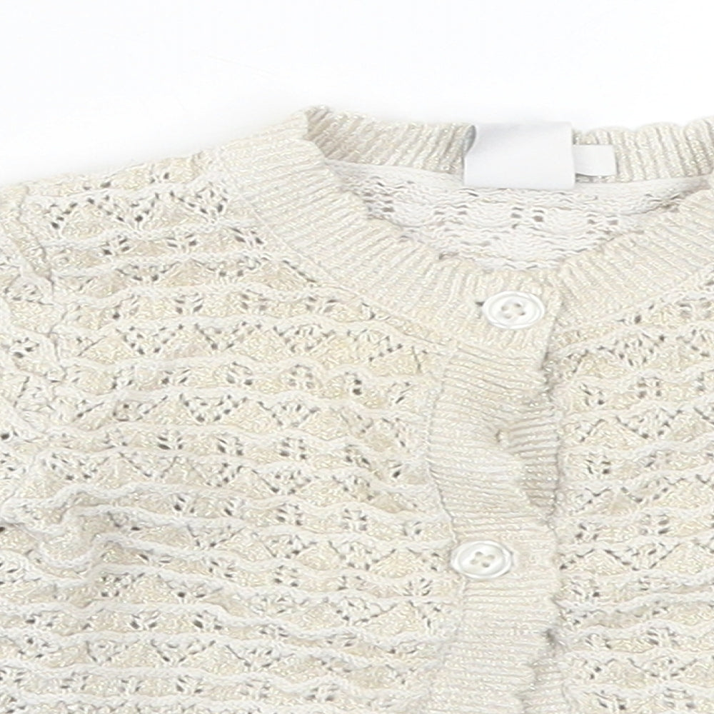 Mini Club Boys Beige   Cardigan Jumper Size 9-10 Years