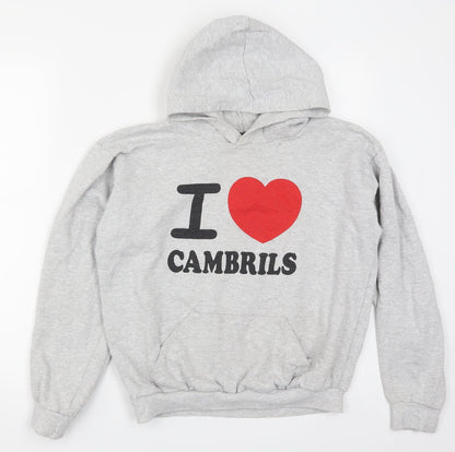 Preworn Womens Grey   Pullover Hoodie Size M  - I Love Cambrils