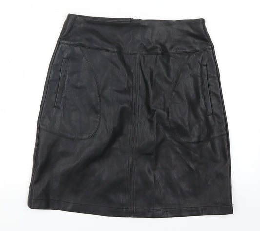 Dorothy Perkins Womens Black   A-Line Skirt Size 8