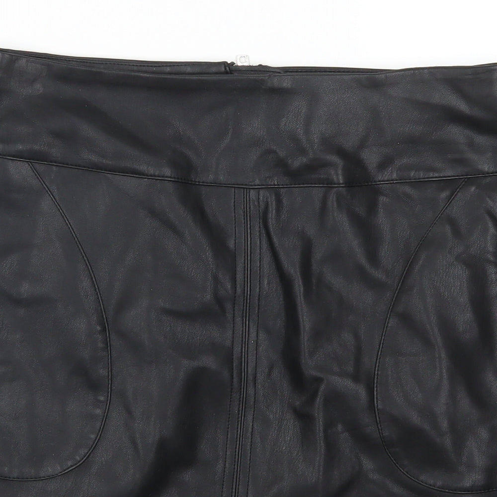 Dorothy Perkins Womens Black   A-Line Skirt Size 8