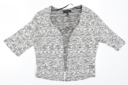 Atmosphere Womens Grey Geometric  Cardigan Jumper Size 10
