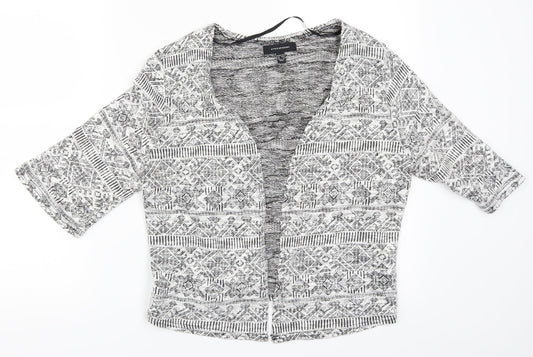 Atmosphere Womens Grey Geometric  Cardigan Jumper Size 10