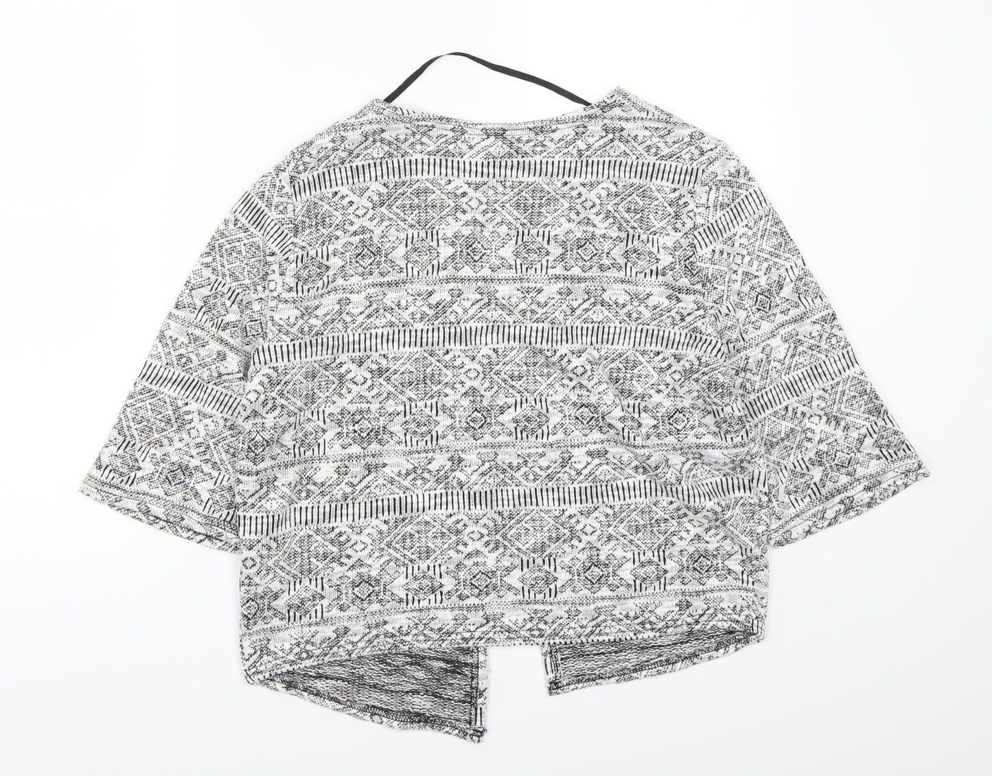 Atmosphere Womens Grey Geometric  Cardigan Jumper Size 10