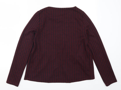 Womens UK Size S Zara Red Basic T-Shirt