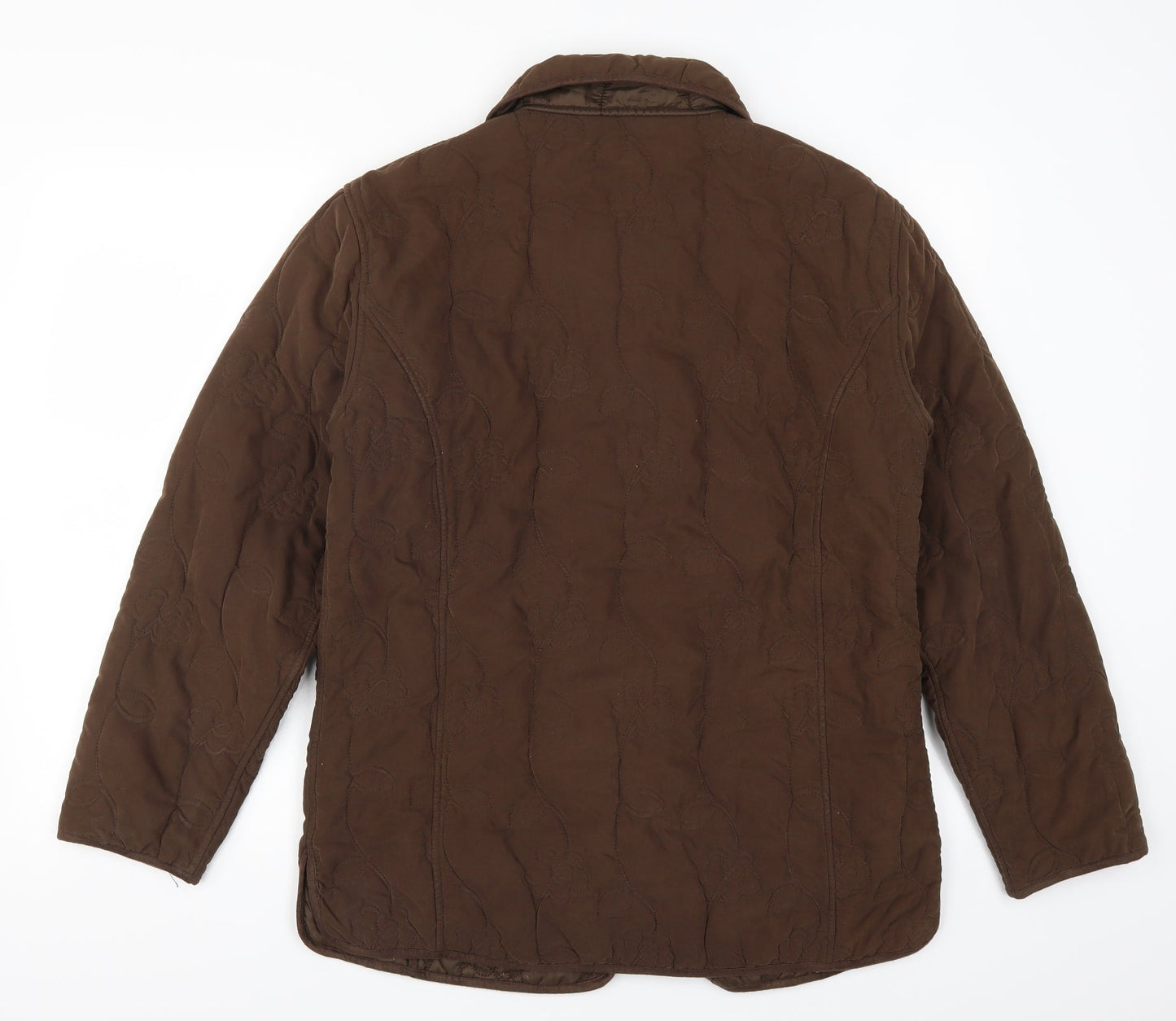 Womens UK Size 14 Preworn Brown Quilted Coat