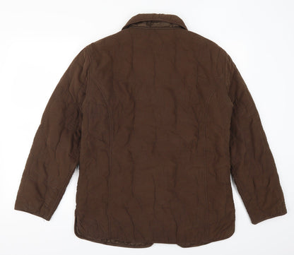 Womens UK Size 14 Preworn Brown Quilted Coat