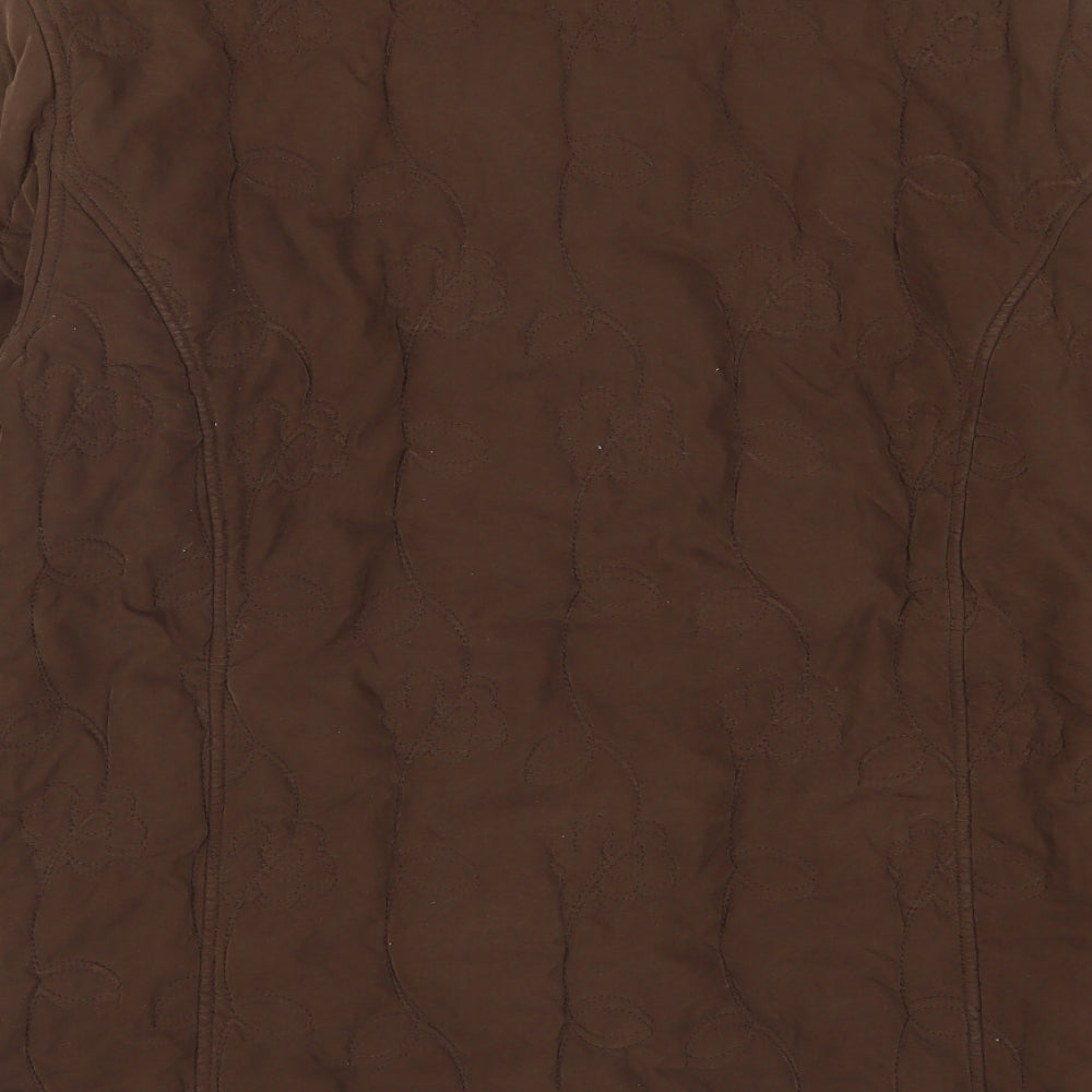 Womens UK Size 14 Preworn Brown Quilted Coat
