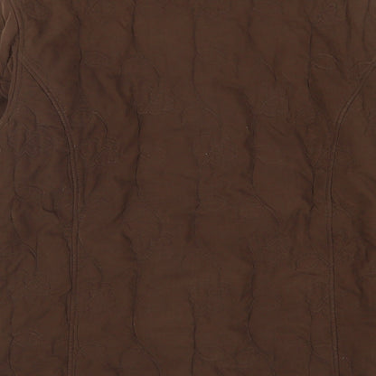 Womens UK Size 14 Preworn Brown Quilted Coat