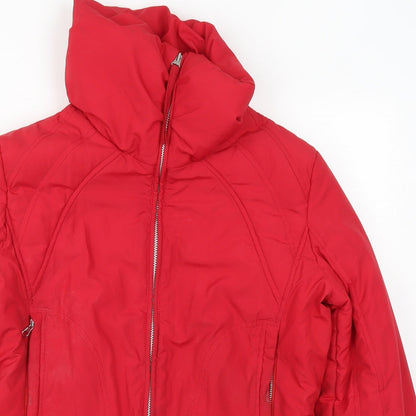 MNG Womens Red   Quilted Coat Size L