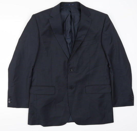 Mens UK Size 40 Karl Jackson Regular Blue Suit Jacket
