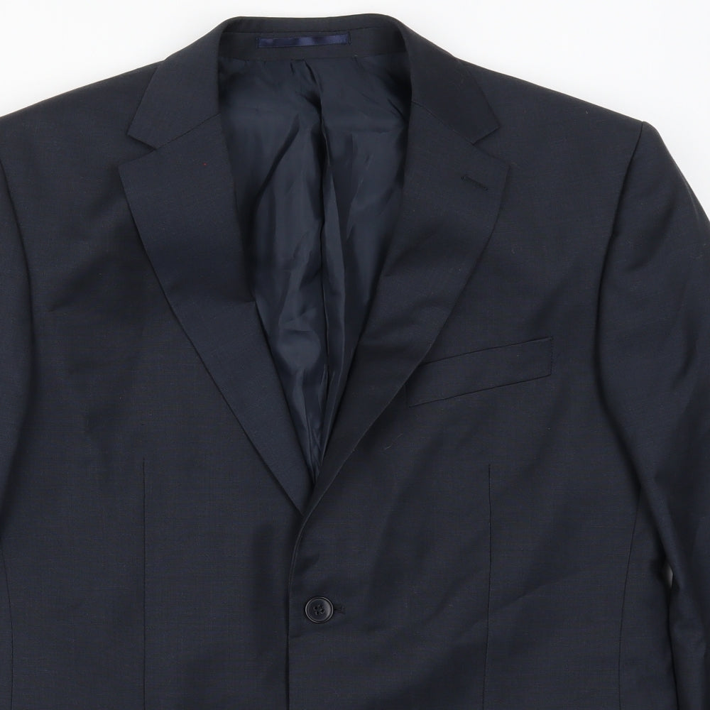 Mens UK Size 40 Karl Jackson Regular Blue Suit Jacket