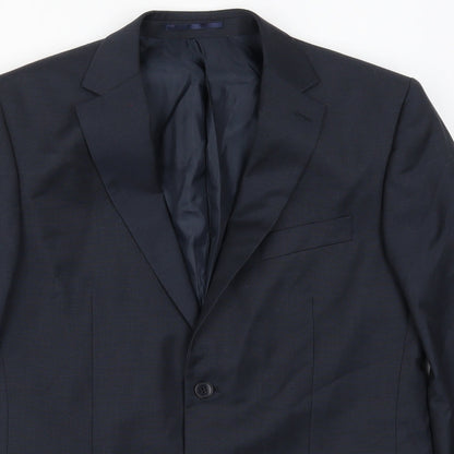 Mens UK Size 40 Karl Jackson Regular Blue Suit Jacket