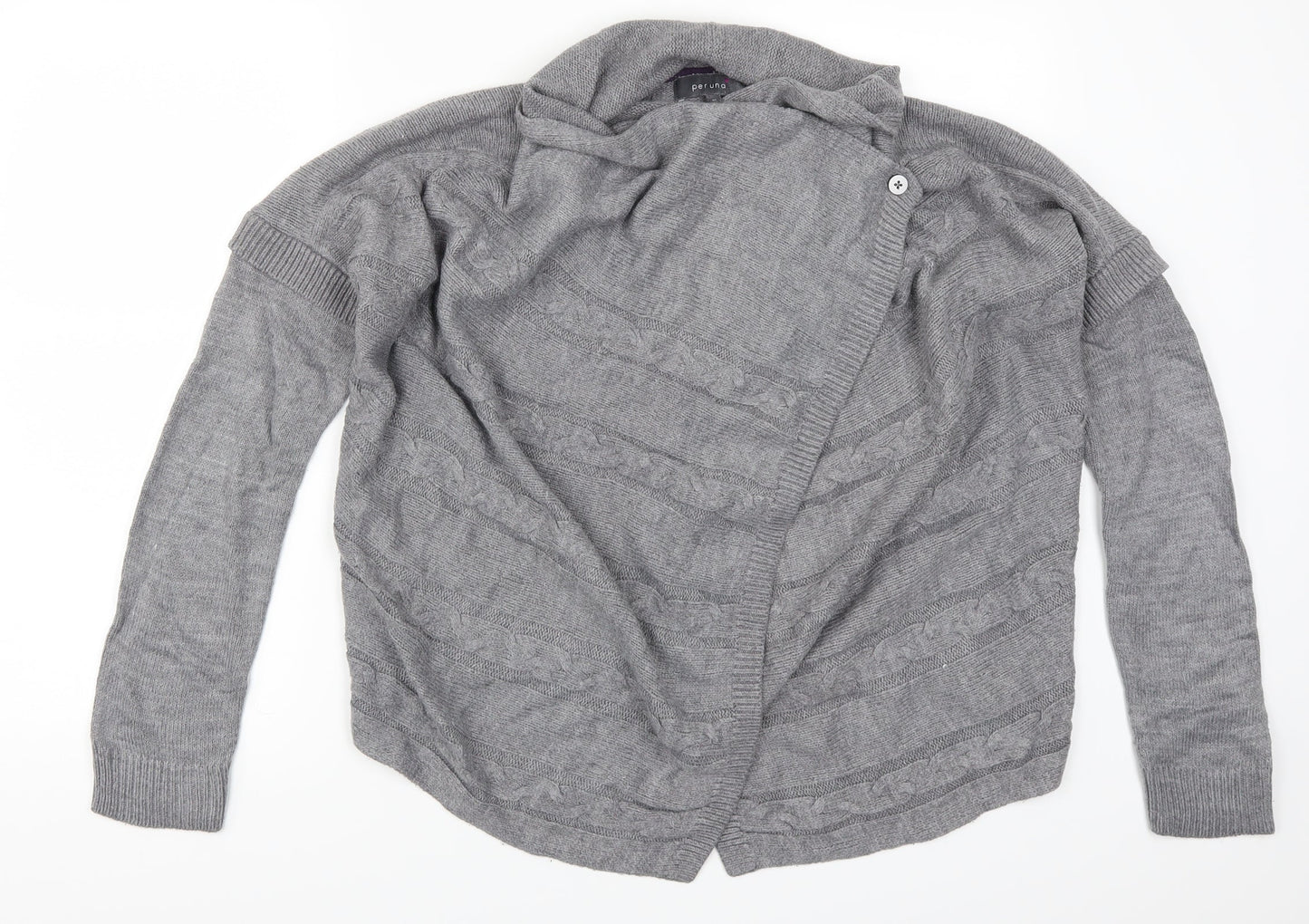 Per Una Womens Grey   Cardigan Jumper Size 10