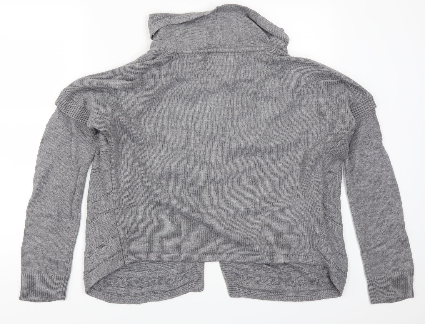 Per Una Womens Grey   Cardigan Jumper Size 10