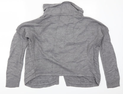 Per Una Womens Grey   Cardigan Jumper Size 10