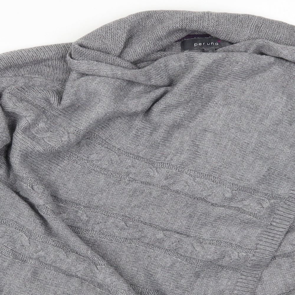 Per Una Womens Grey   Cardigan Jumper Size 10