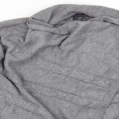 Per Una Womens Grey   Cardigan Jumper Size 10