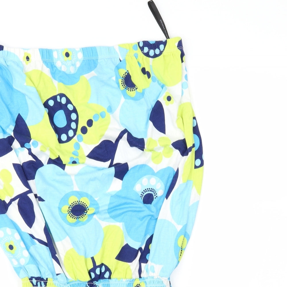 Dorothy Perkins Womens Blue Floral  Fit & Flare  Size 14