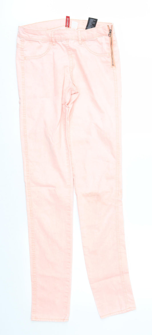 Womens UK Size 10 Divided Regular Fit Skinny Pink Jeans