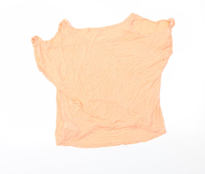 Womens UK Size 10 New Look Orange Basic Blouse