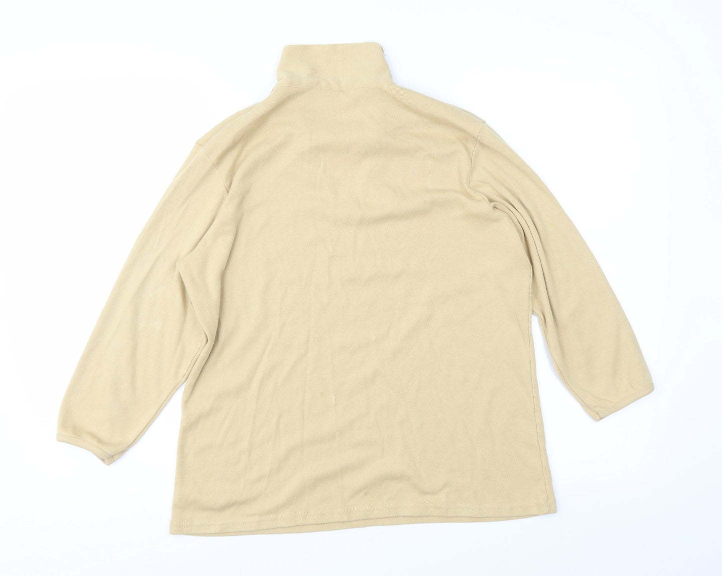 Womens UK Size 14 Agenda Yellow Basic T-Shirt