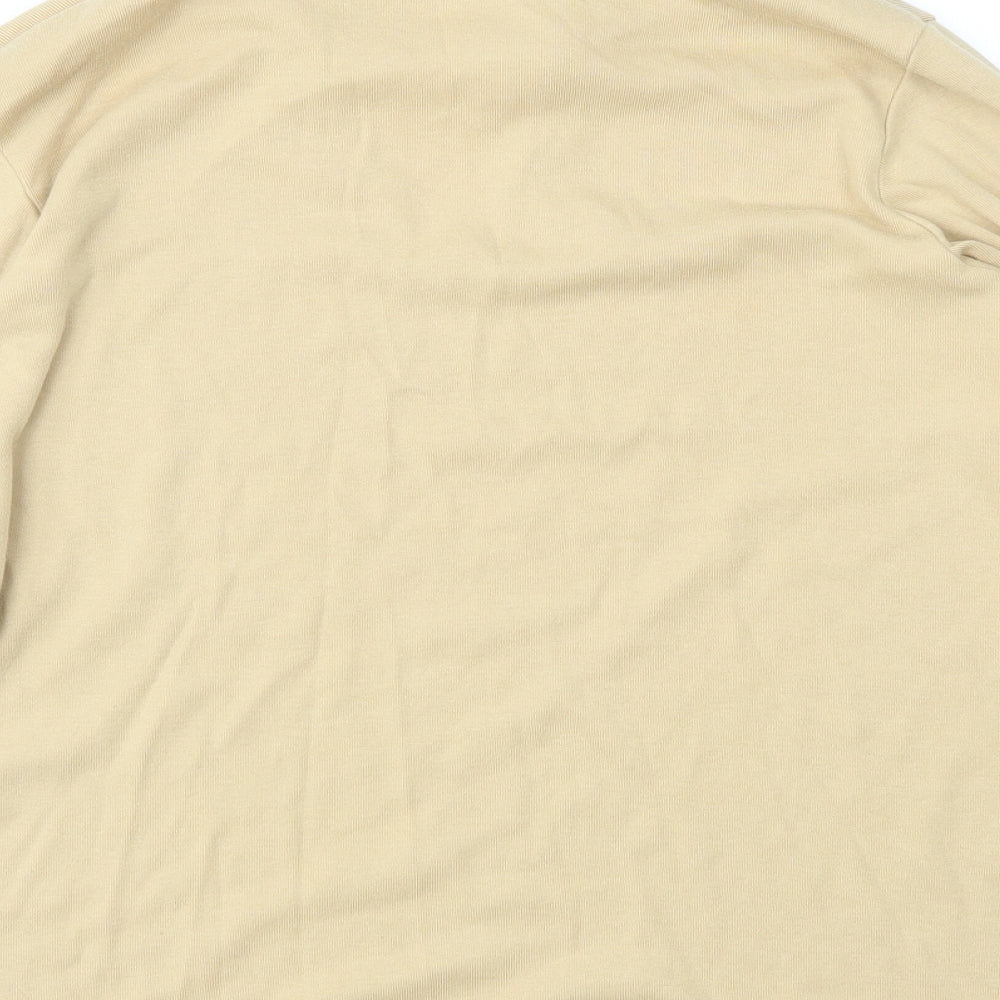 Womens UK Size 14 Agenda Yellow Basic T-Shirt