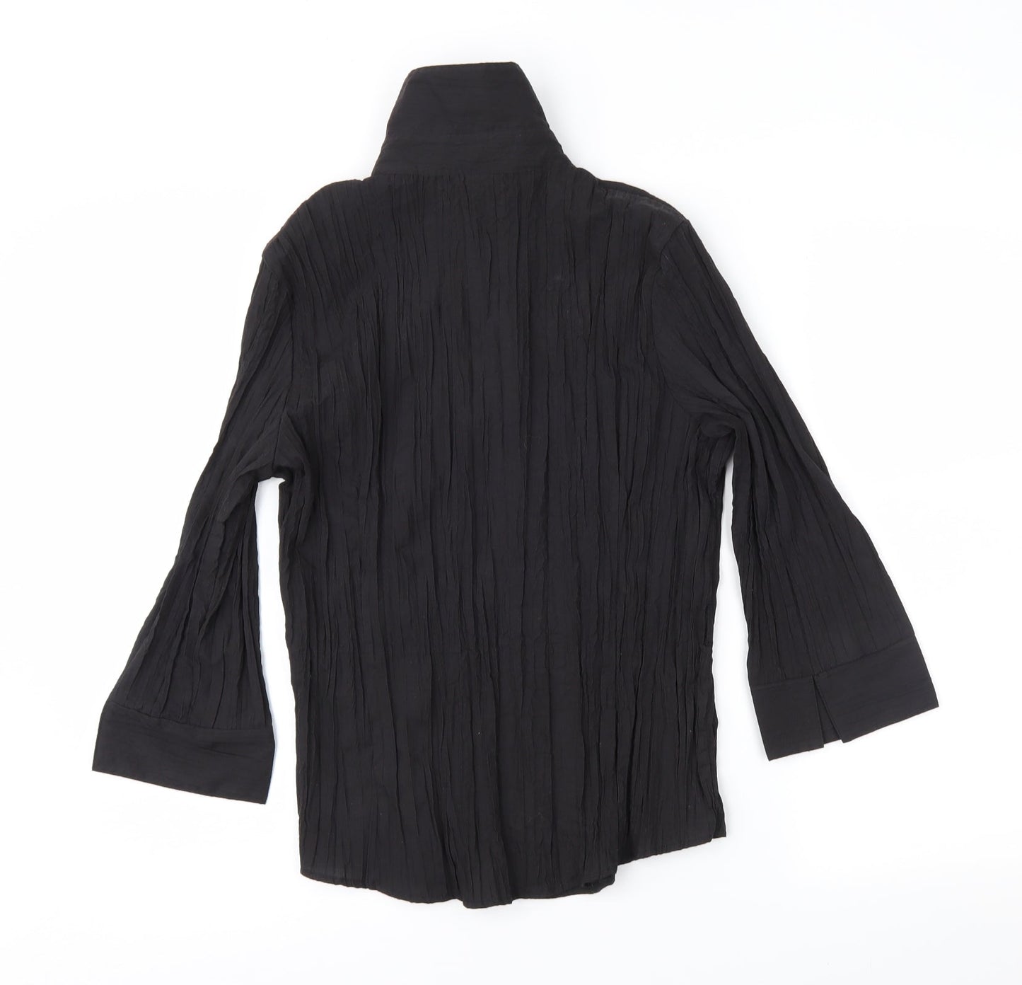 Womens UK Size 12 Atmosphere Black Basic Button-Up