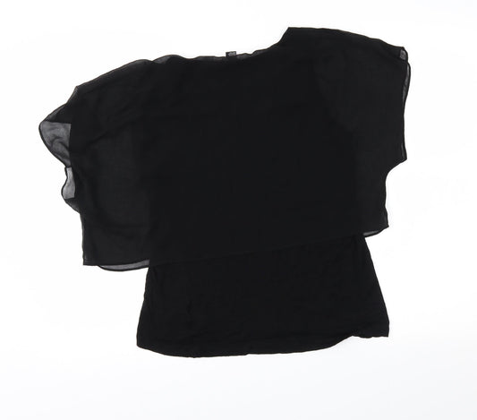 FOREVER 21 Womens Black   Basic Blouse Size M