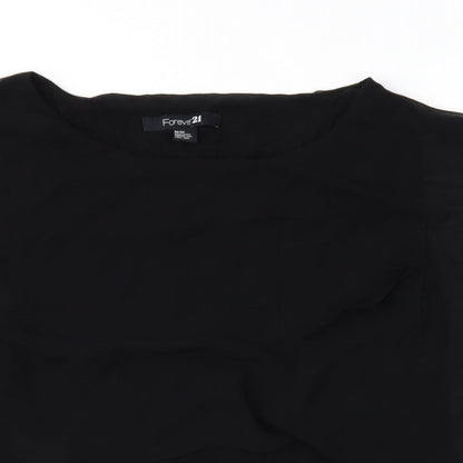 FOREVER 21 Womens Black   Basic Blouse Size M