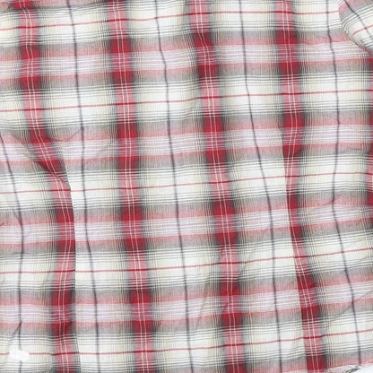 E-vie Womens Red Check  Basic Button-Up Size 14