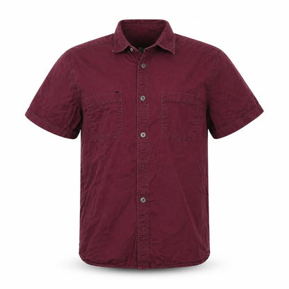 Mens UK Size M Matalan Purple  Button-Up Short Sleeve Casual Shirt